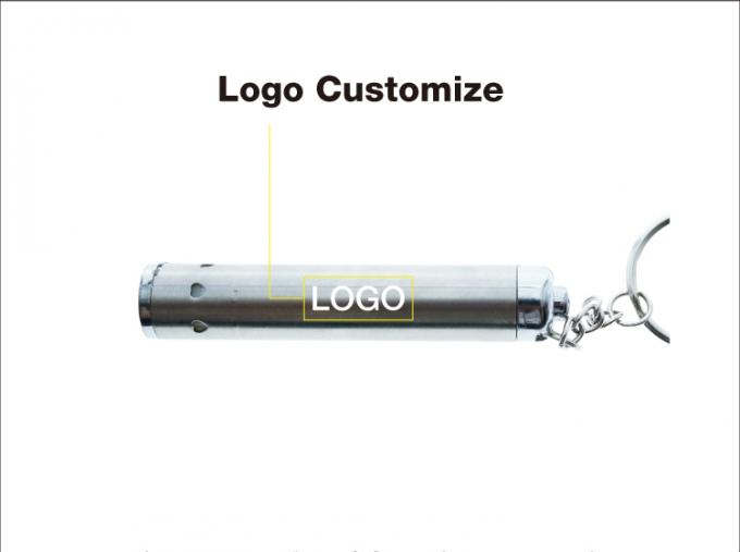 l'anello inossidabile del pulsante s della coda della luce UV 3xLR44 (AG13) dell'argento dello stell di forma del tubo ha condotto la luce del keychain per il premio di promozione del regalo così