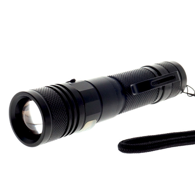 Torcia elettrica ricaricabile del Usb del bottone di incandescenza di XPE micro, torcia elettrica del fascio del fuoco del LED