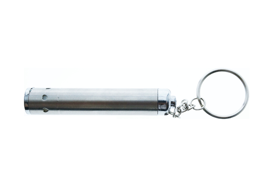 Torcia elettrica dell'acciaio inossidabile LED Keychain di forma della metropolitana per la promozione del regalo