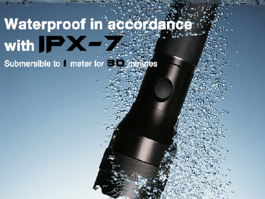 Torcia elettrica IPX7 impermeabile di sicurezza di Xml T6 LED del Cree più luminosa per la polizia