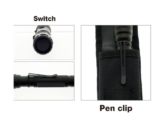 tradizionale handsize la torcia elettrica di zumata dell'alto lume principale cree pratico delle batterie 2*AA per EDC