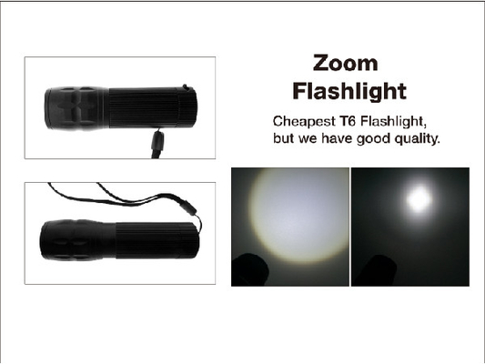 Zoom 4 da tasca di Sun della torcia elettrica di XML T6 EDC LED piccolo * torcia di batterie AAA