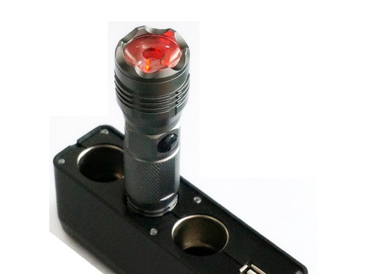 Tipo ricaricabile commutatore dell'argento/rosso Starlite EDC LED della torcia elettrica di pulsante