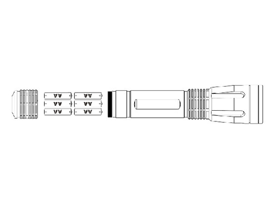 Torcia elettrica principale militare tattica IPX7 all'aperto Waerproof di applicazione di legge