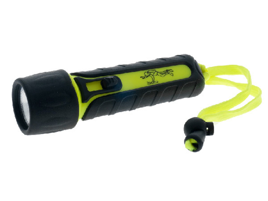 Torcia di plastica d'immersione dell'acquanauta di immersione con bombole della torcia elettrica della copertura di gomma LED