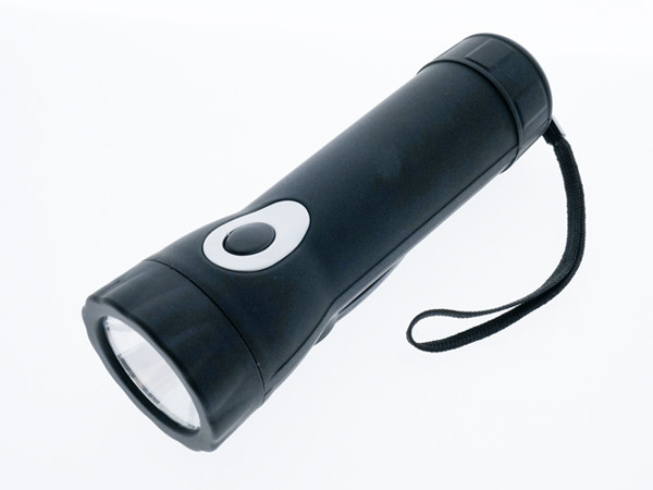 funzione di illuminazione di colore del nero di tocco della torcia elettrica della manovella della dinamo di 0.5W LED